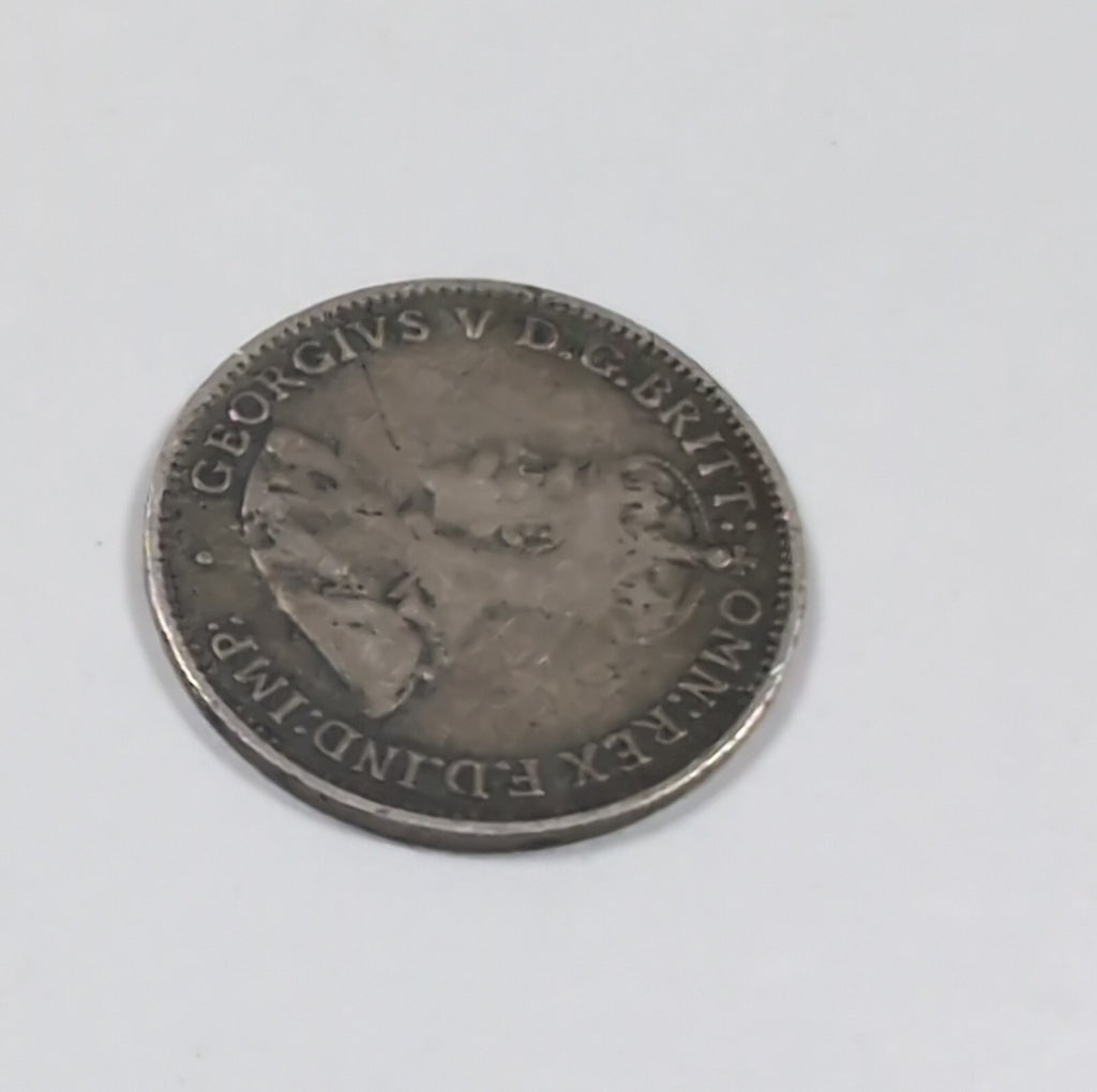 1927 George V Sterling Silver 3D Threepence Coin Good Condition Vintage Coin
