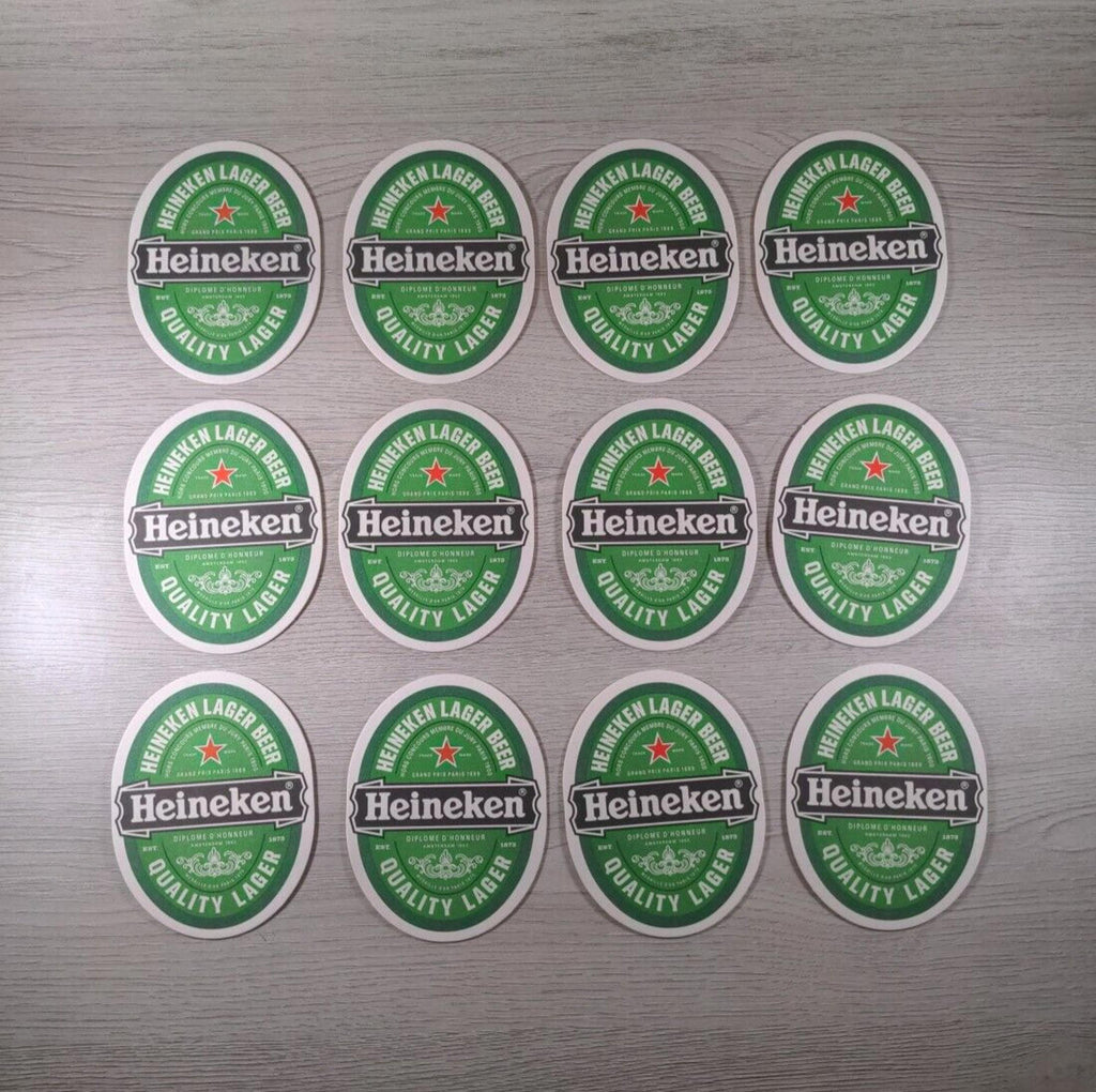 12 x Heineken Beer Mats Home Bar Pub Free Postage