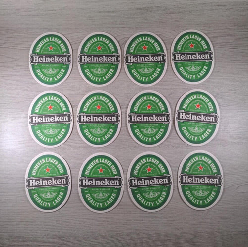 12 x Heineken Beer Mats Home Bar Pub Free Postage