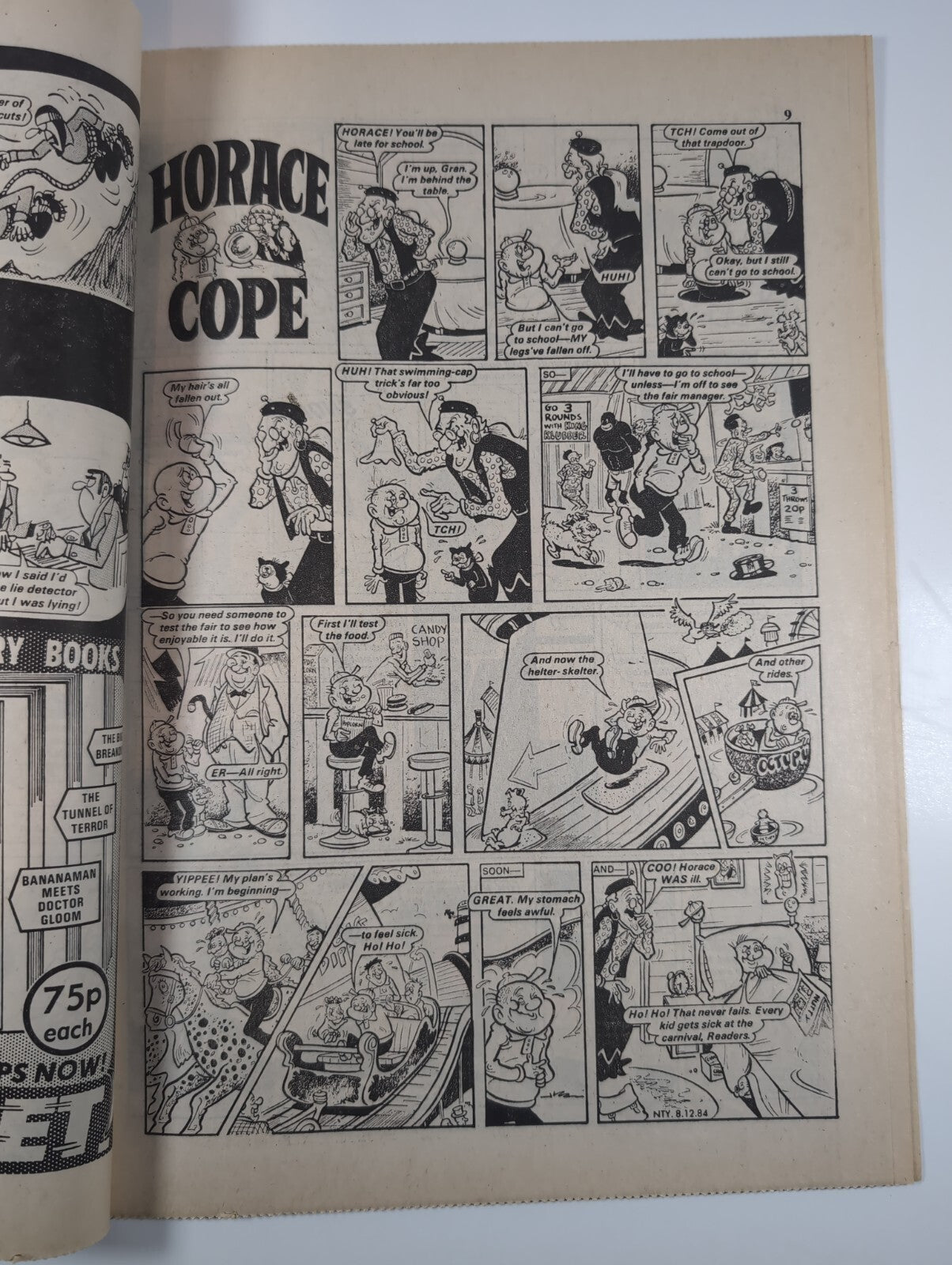 Nutty Comic Featuring Bananaman Issue No. 252 Dec 8th 1984 Vintage Retro Comic