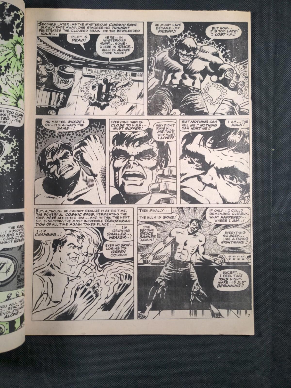 Mighty World of Marvel Issue No 40 July 1973 Vintage Marvel UK Vintage Comic