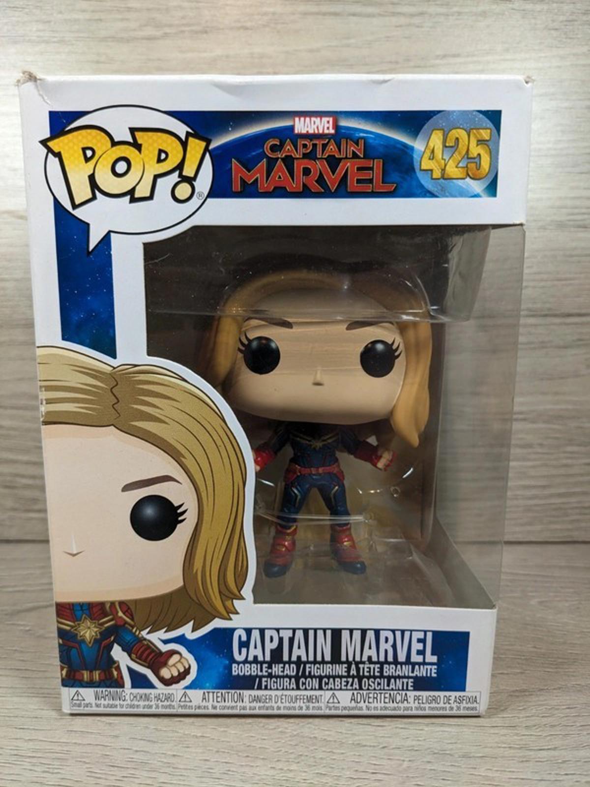 Funko Pop Captain Marvel No 425 Toy Bobble Head Figure