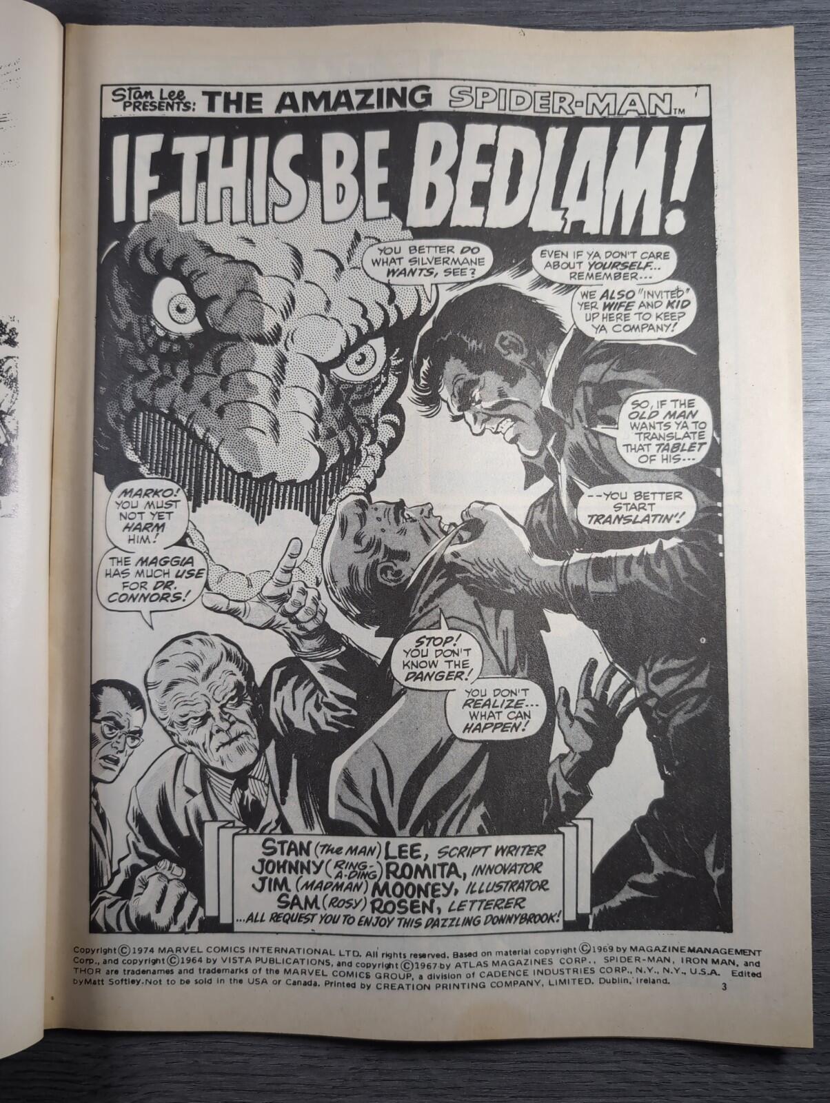 Spider-Man Comics Weekly No 88 Marvel Comics UK 19th October 1974 Vintage Comic