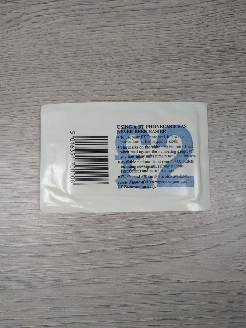 BT Phonecard 20 Units £2 The Time Of Our Lives 50th Anniversary Of VE Day Unused - Retrorama UK