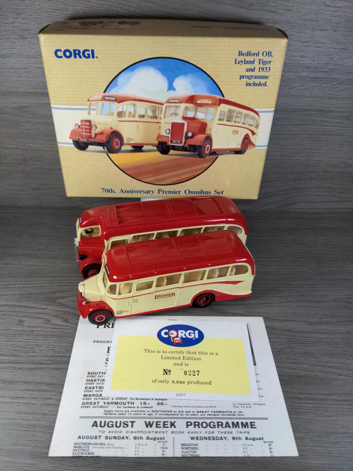 Corgi Cassic Commercials Bedford OB 97079  Leyland Tiger 70th Anniversary Set