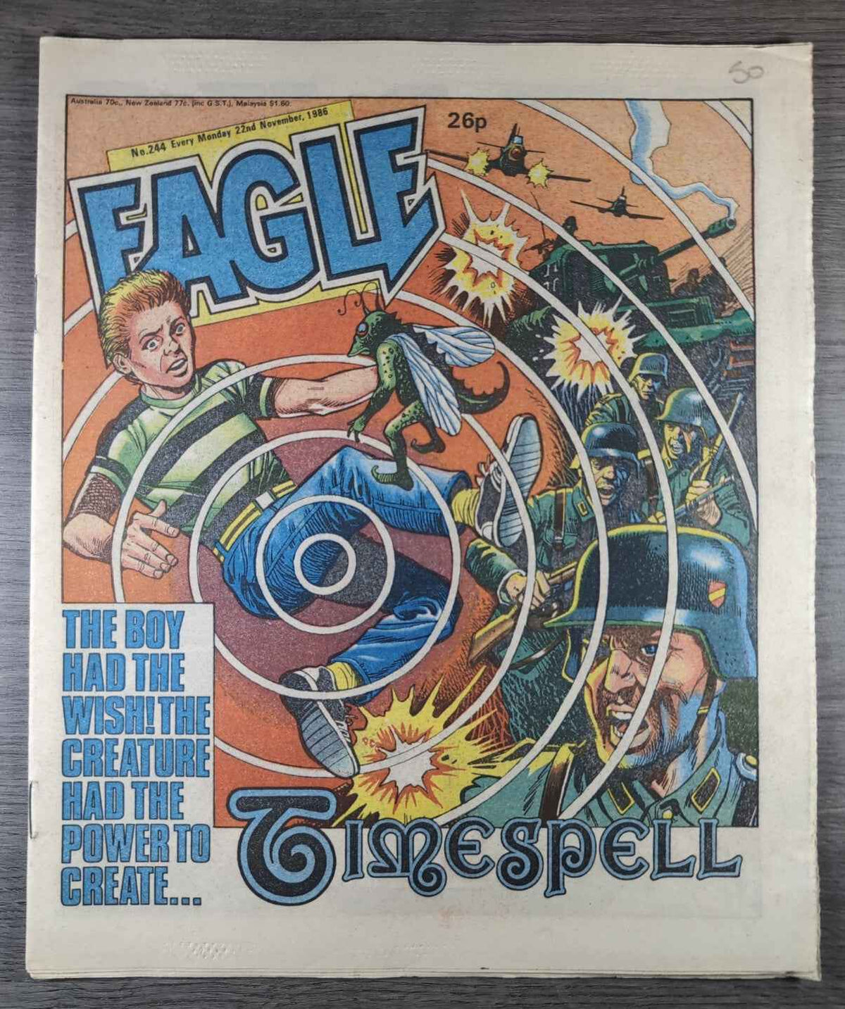 Eagle Comic Issue No. 244 22nd November 1986 Vintage Retro UK Comic