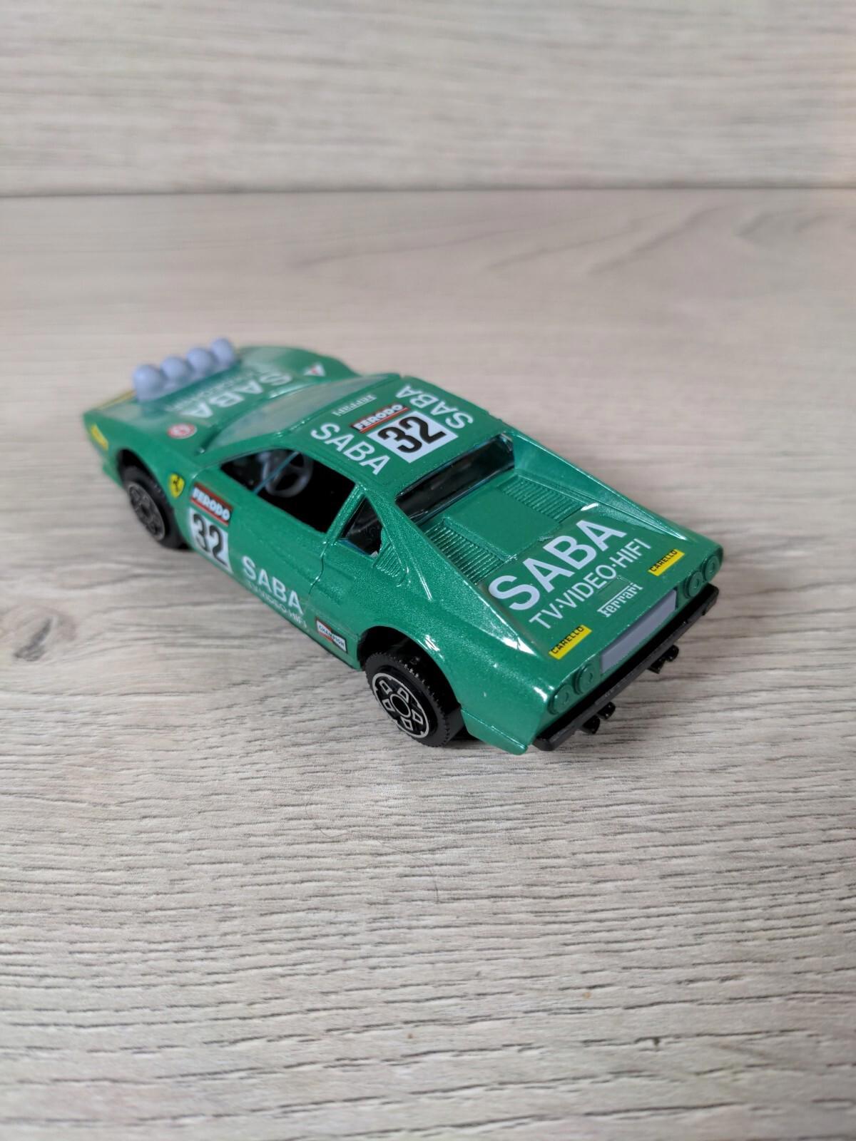 Burago Green Ferrari 308 GBT Model No 4117  1:43 Scale Diecast Car - Retrorama UK