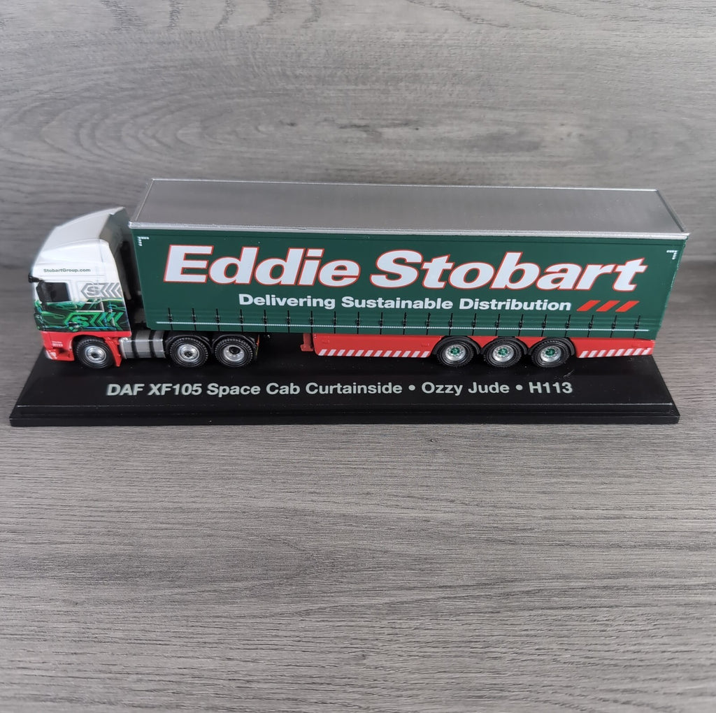Atlas Editions Eddie Stobart DAF XF105 Space Cab Curtianside Ozzy Jude H113 1:76