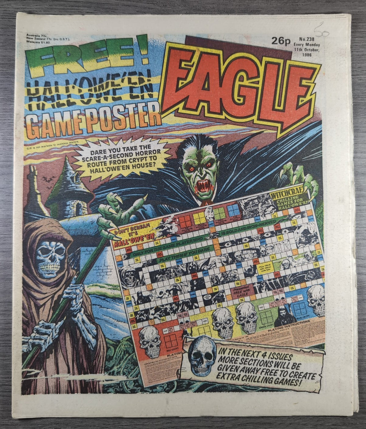 Eagle Comic Issue No. 238 11th October 1986 Vintage Retro UK Comic