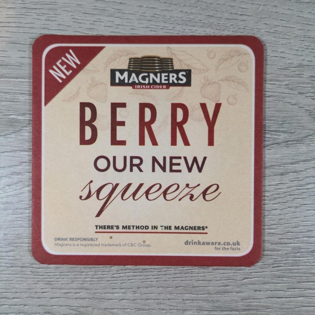 Magners 4 x Vintage Beer Mats Pub Bar Coaster Breweriana - Retrorama UK