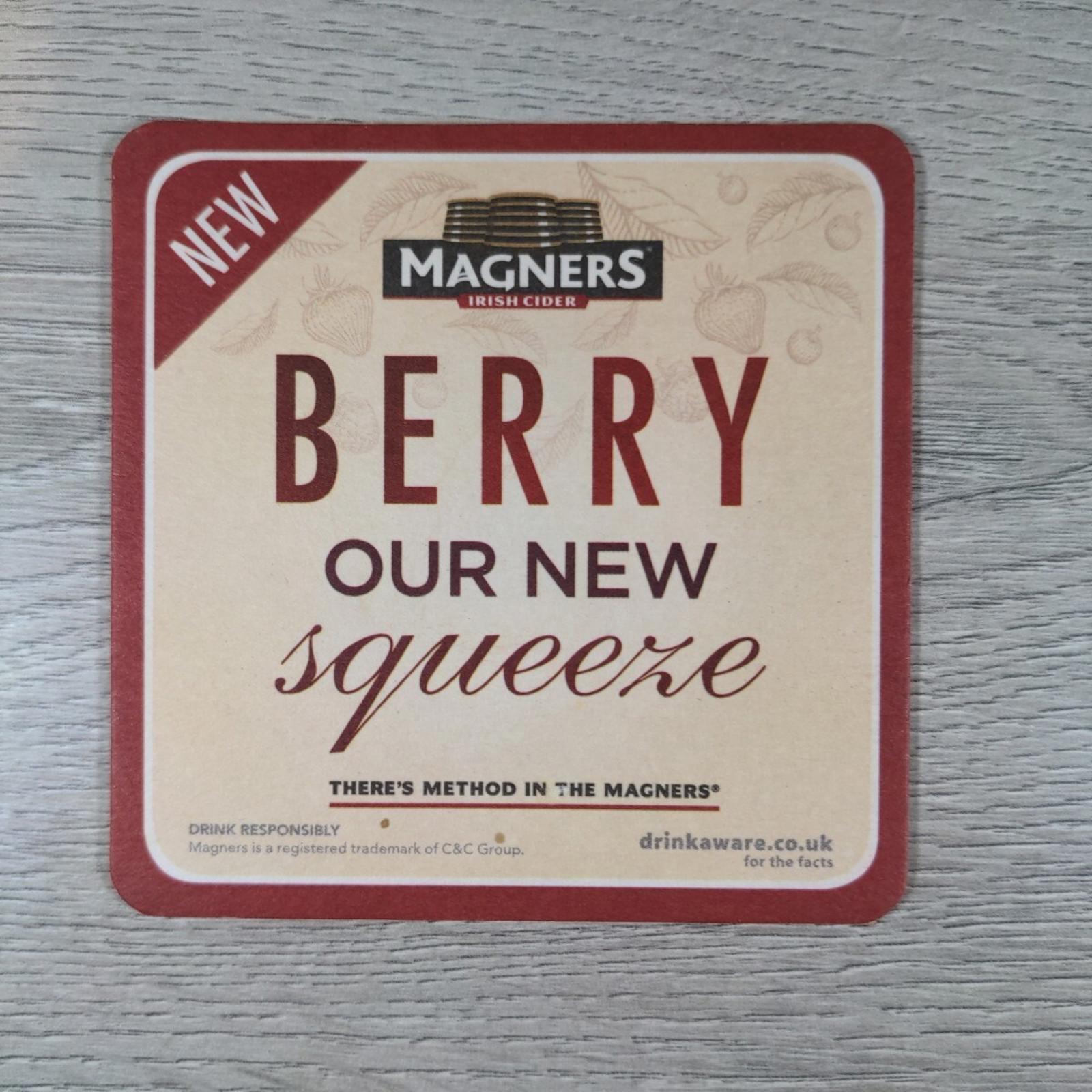 Magners 4 x Vintage Beer Mats Pub Bar Coaster Breweriana - Retrorama UK