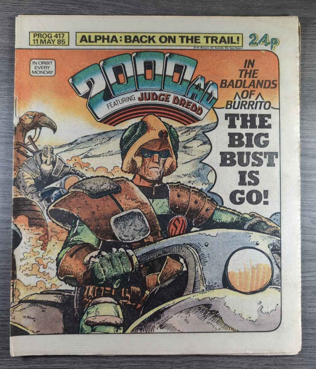 2000AD Prog 417 Featuring Judge Dread Comic 11th May 1985 Vintage Retro Comic