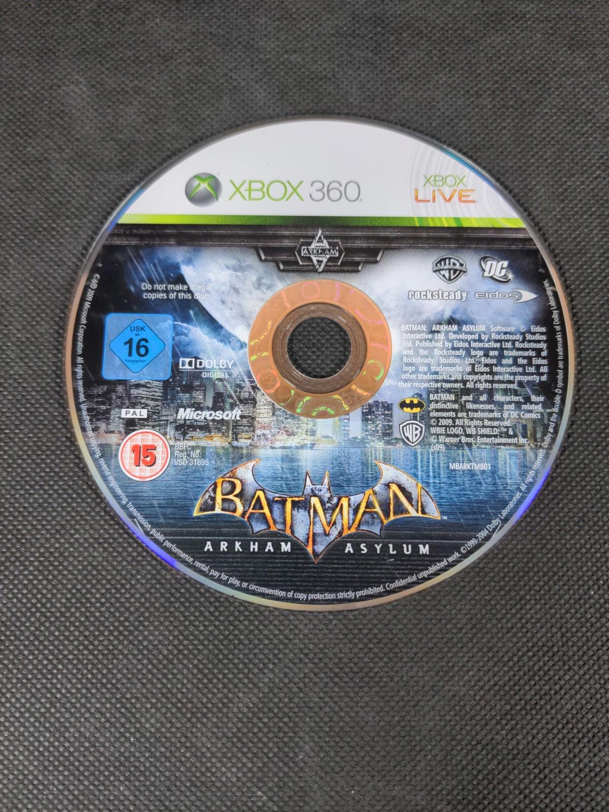 Batman Arkham Asylum Xbox 360 Game + Manual Tested & Working