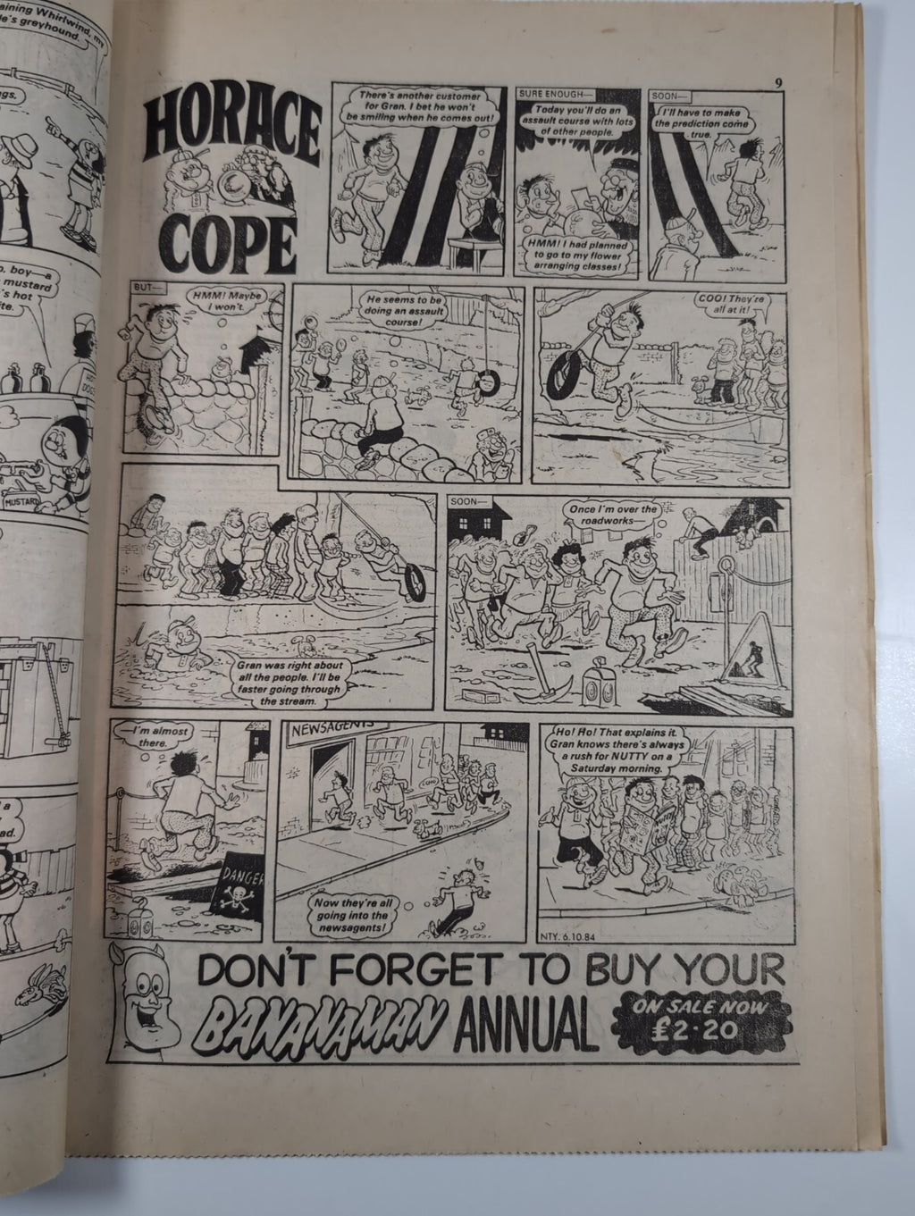 Nutty Comic Featuring Bananaman Issue No. 243 Oct 6th 1984 Vintage Retro Comic