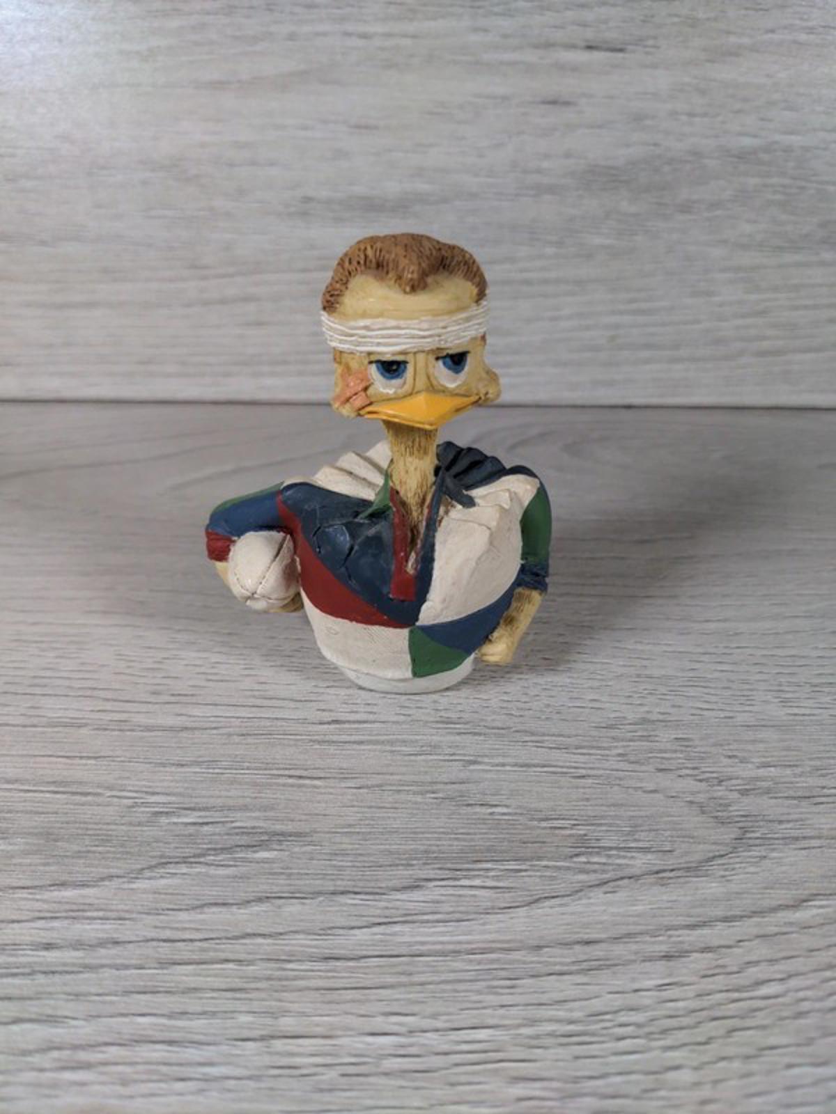 Eggbert Rugger Duck Collectable Figure By Malcom Bowmer