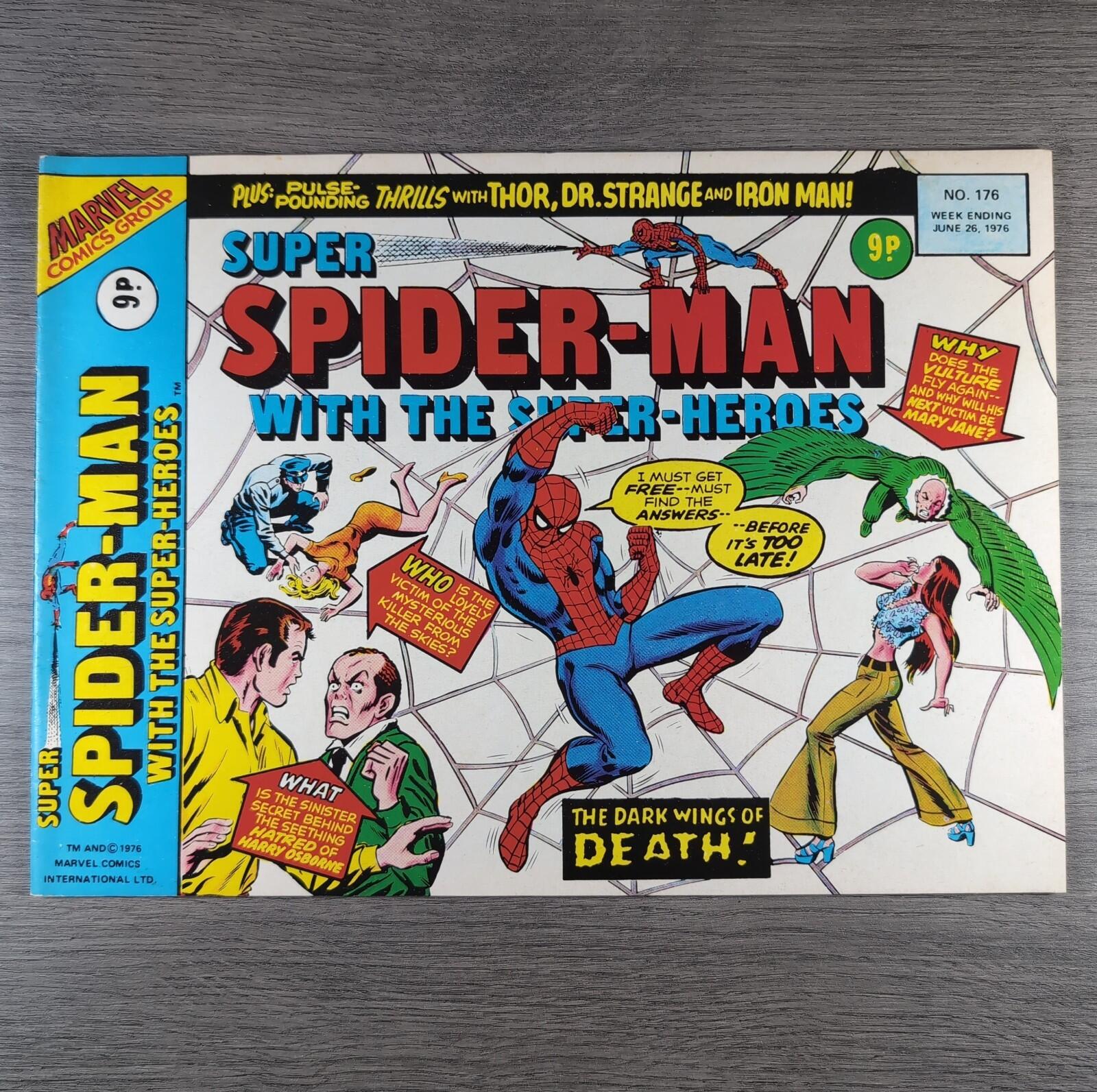 Super Spider-Man With The Super Heroes No. 176 Marvel Comics 26th June 1976