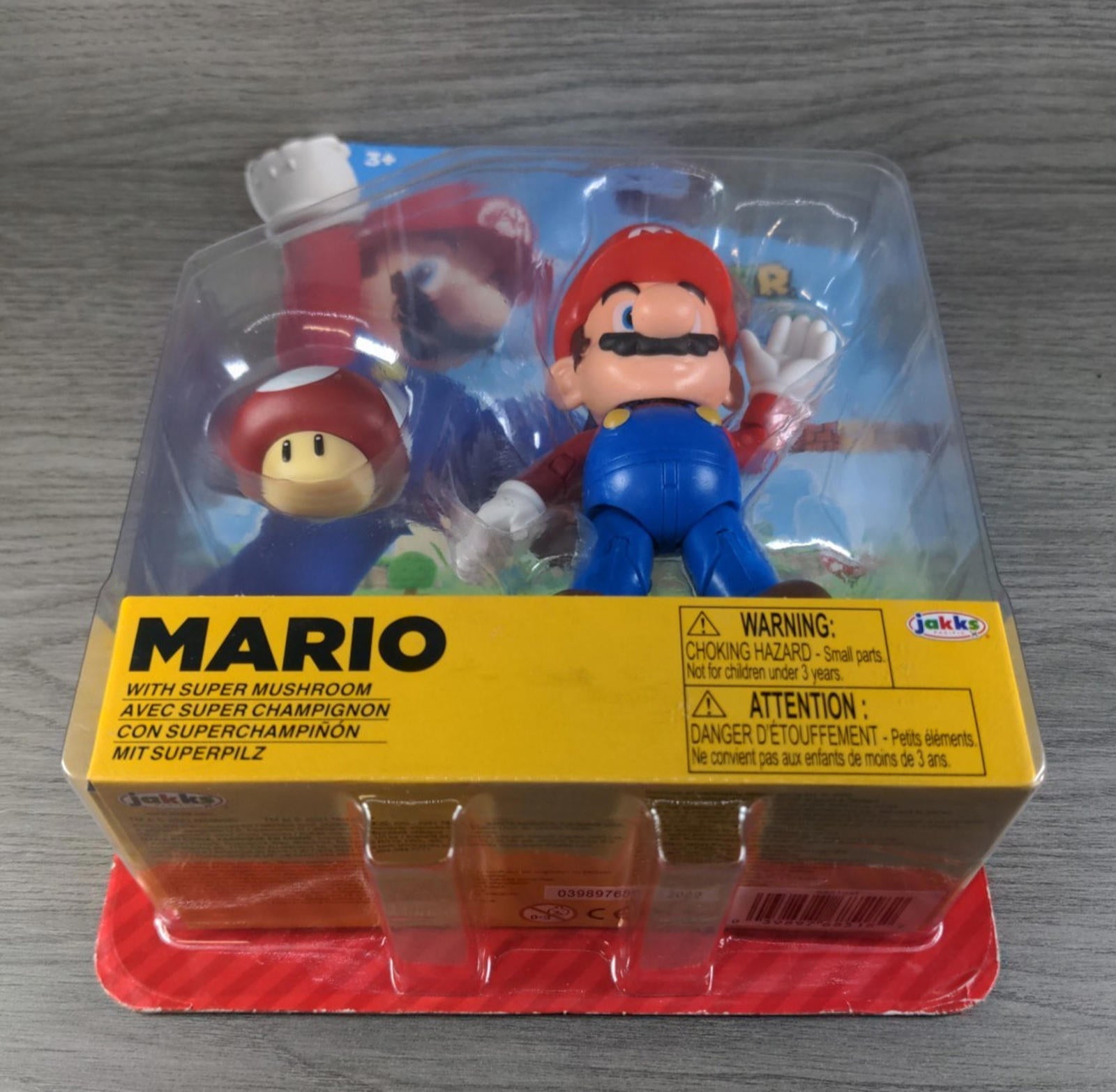 Super Mario With Super Mushroom Action Figure Jakks Pacific Factory Sealed Pack