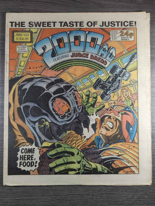 2000AD Prog 433 Featuring Judge Dread Comic 31st Aug 1985 Vintage Retro Comic