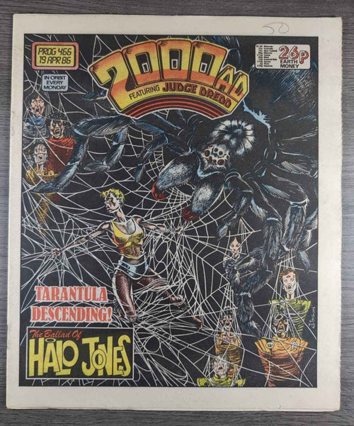 2000AD Prog 466 Featuring Judge Dread Comic 19th April 1986 Vintage Retro Comic