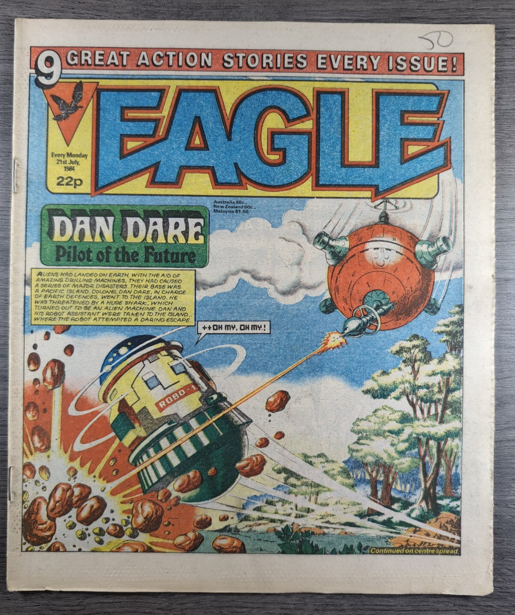Eagle Comic Issue 21st July 1984 Vintage Retro UK Comic