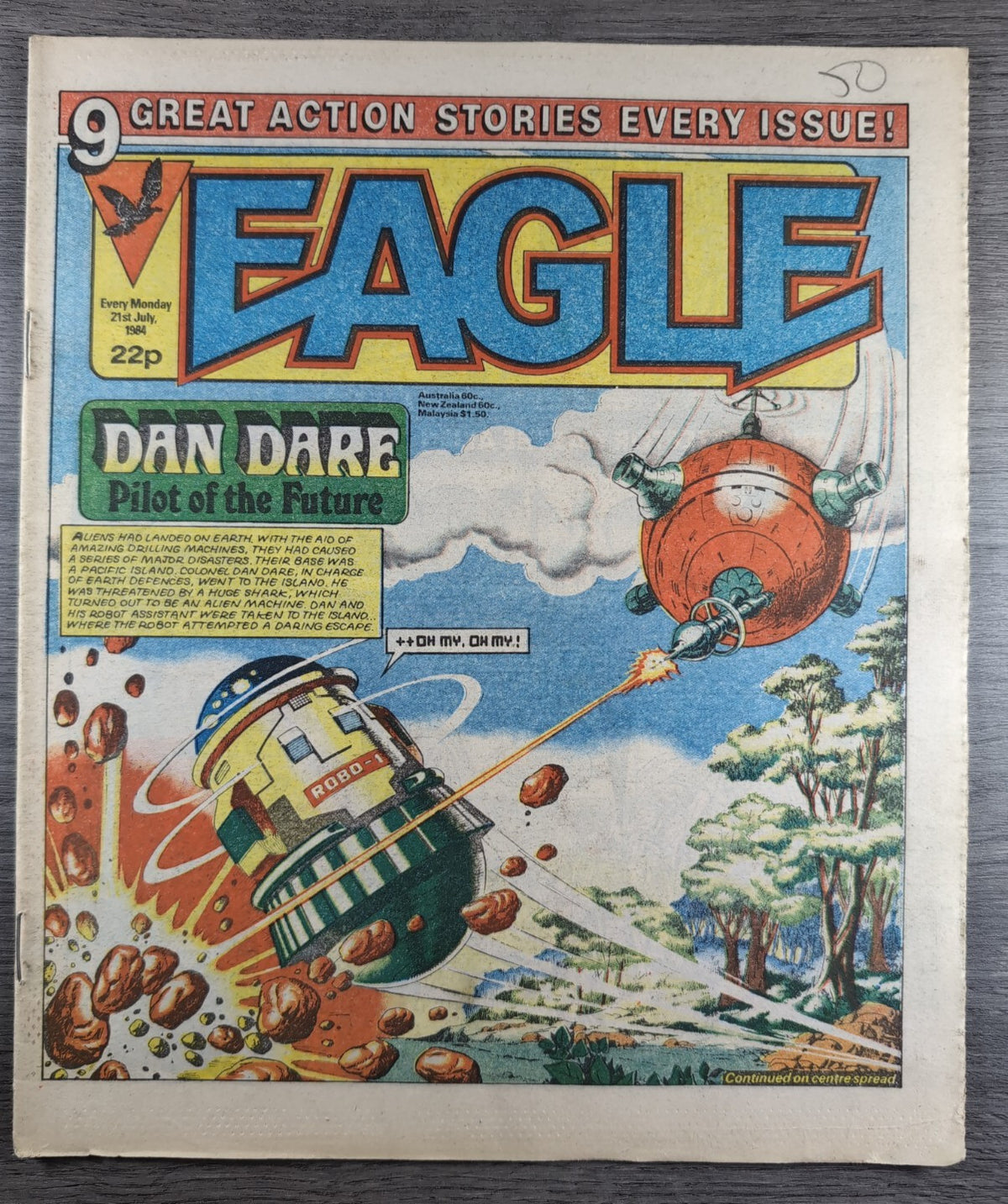 Eagle Comic Issue 21st July 1984 Vintage Retro UK Comic