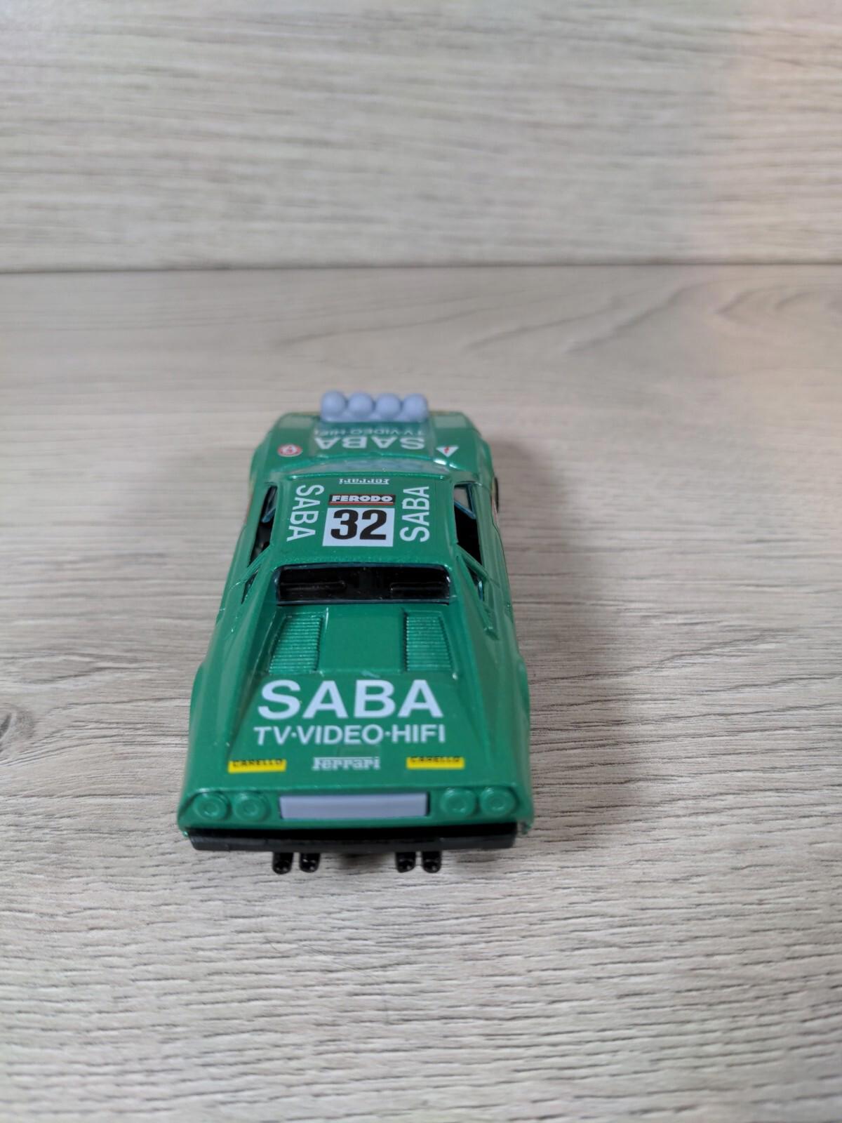 Burago Green Ferrari 308 GBT Model No 4117  1:43 Scale Diecast Car - Retrorama UK