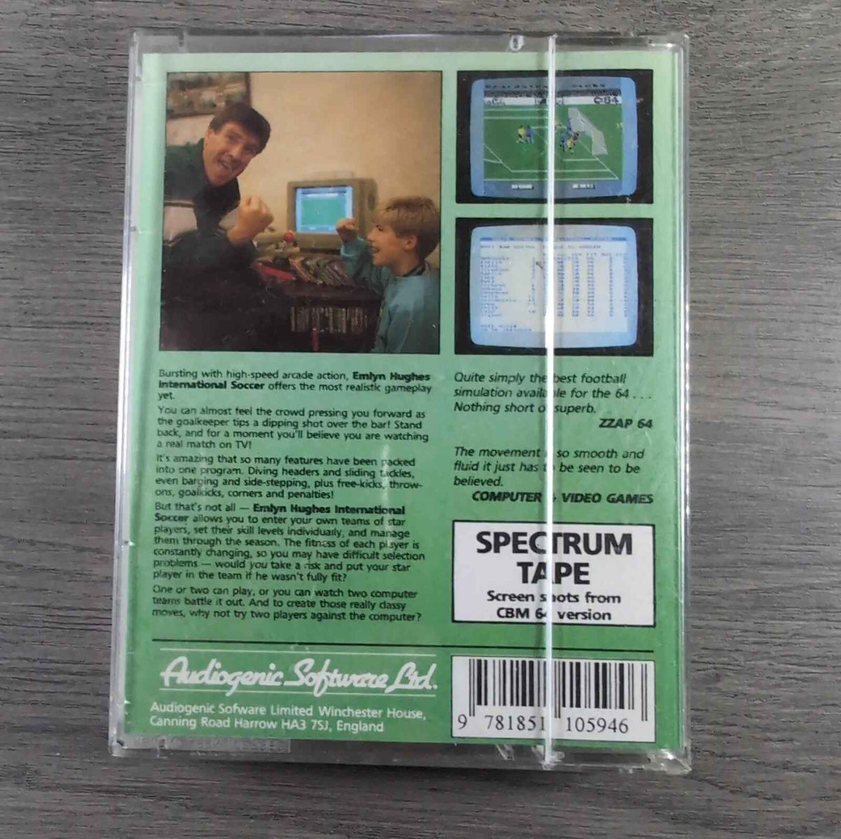 Emlyn Hughes International Soccer ZX Spectrum Game Tested & Working