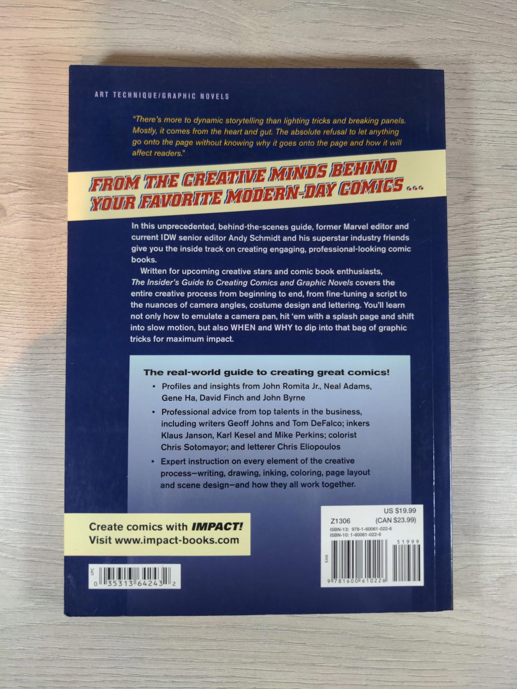 The Insider's Guide to Creating Comics and Graphic Novels by Andy Schmidt - Retrorama UK