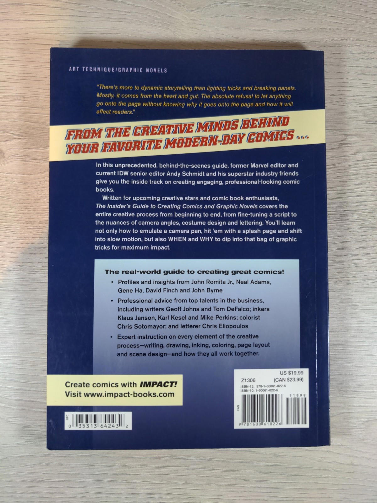 The Insider's Guide to Creating Comics and Graphic Novels by Andy Schmidt - Retrorama UK