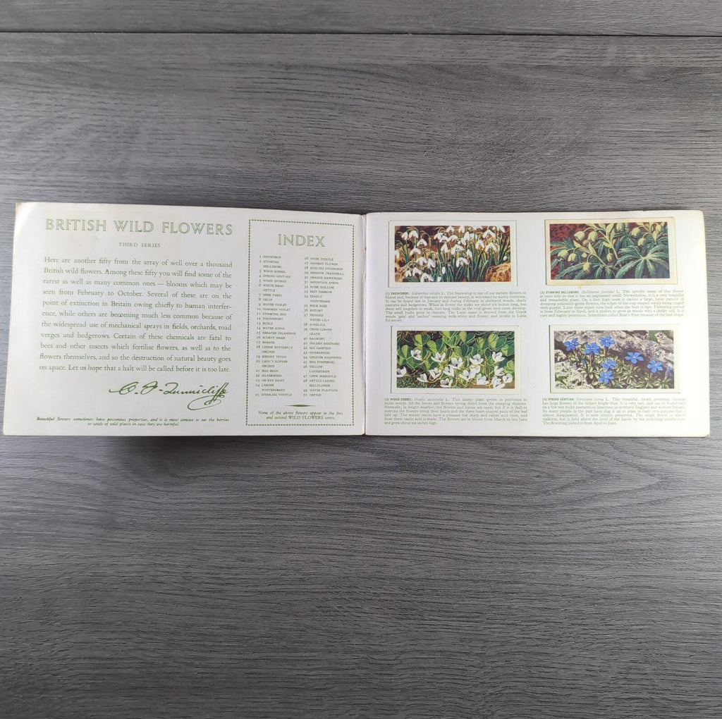 Brooke Bond Tea Picture Cards Album Wild Flowers Complete Set