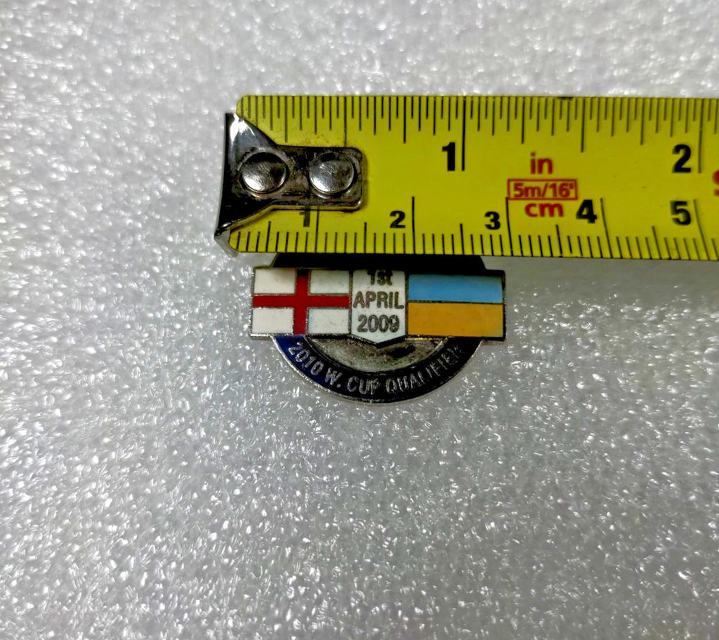 England v Ukraine 2010 World Cup Qualifier Football Match Pin Badge - Retrorama UK