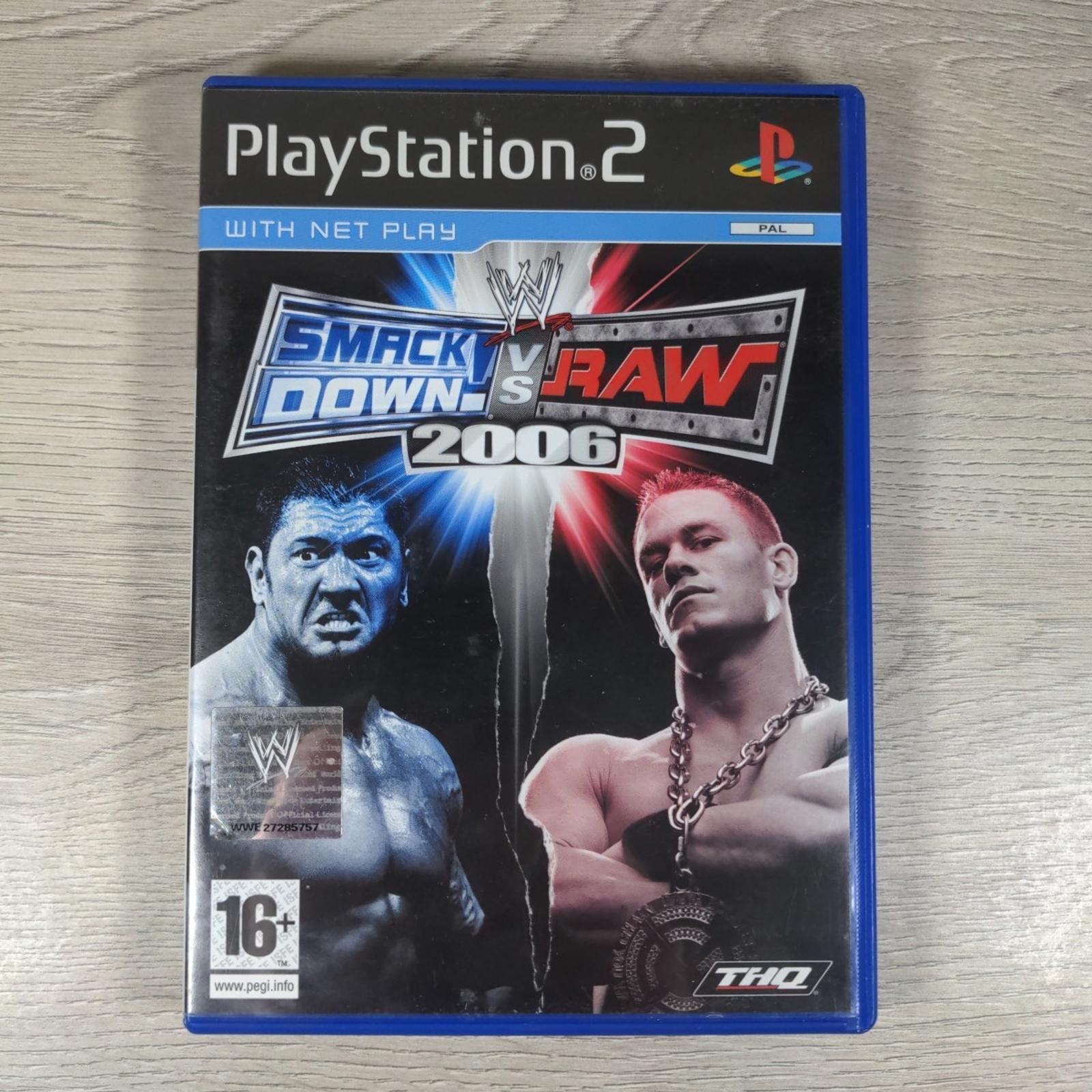 Smack Down Vs Raw 2006 Playstation 2 PS2 Game + Manual