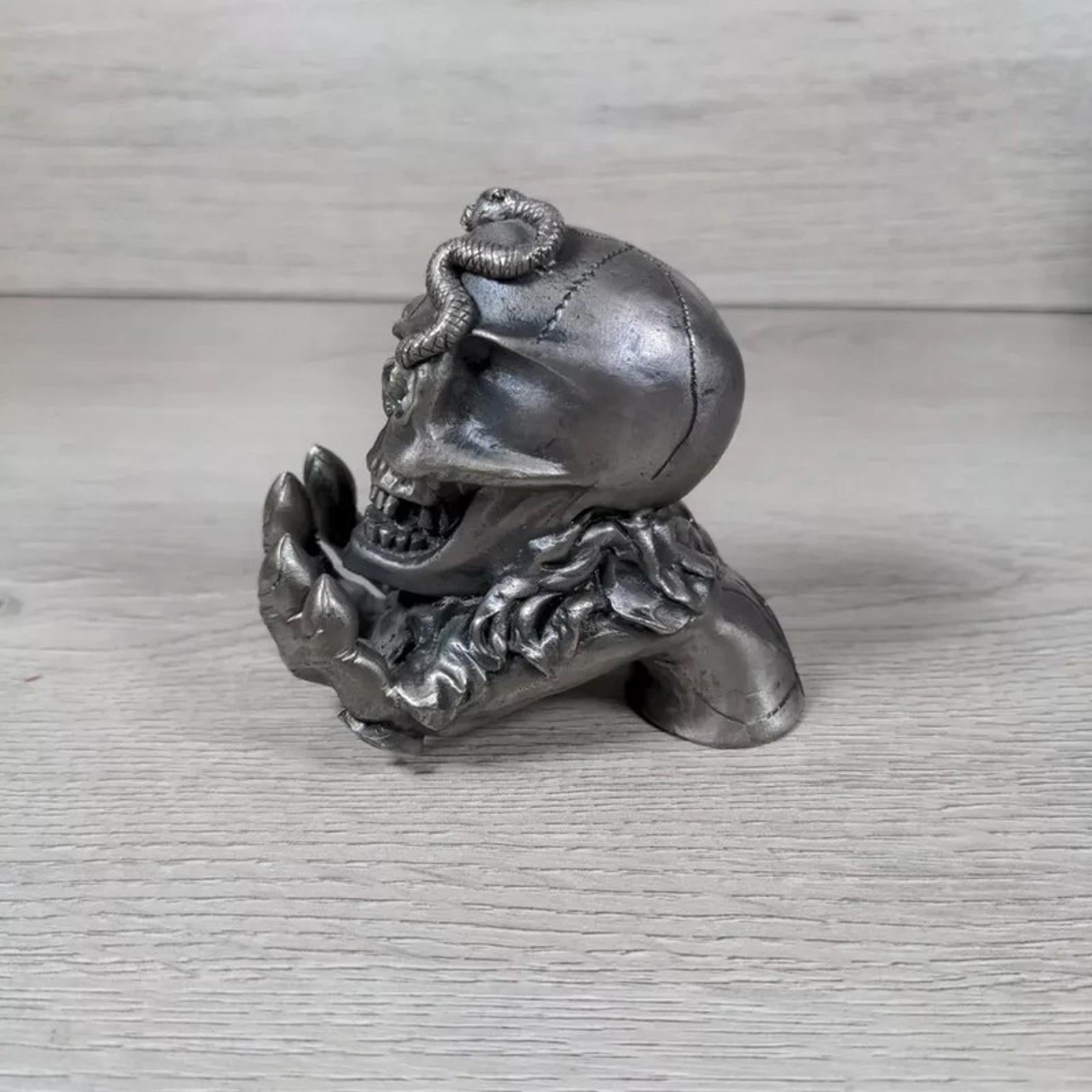 Myth & Magic The Skull Holder The Tudor Mint 3161 Metal Figure