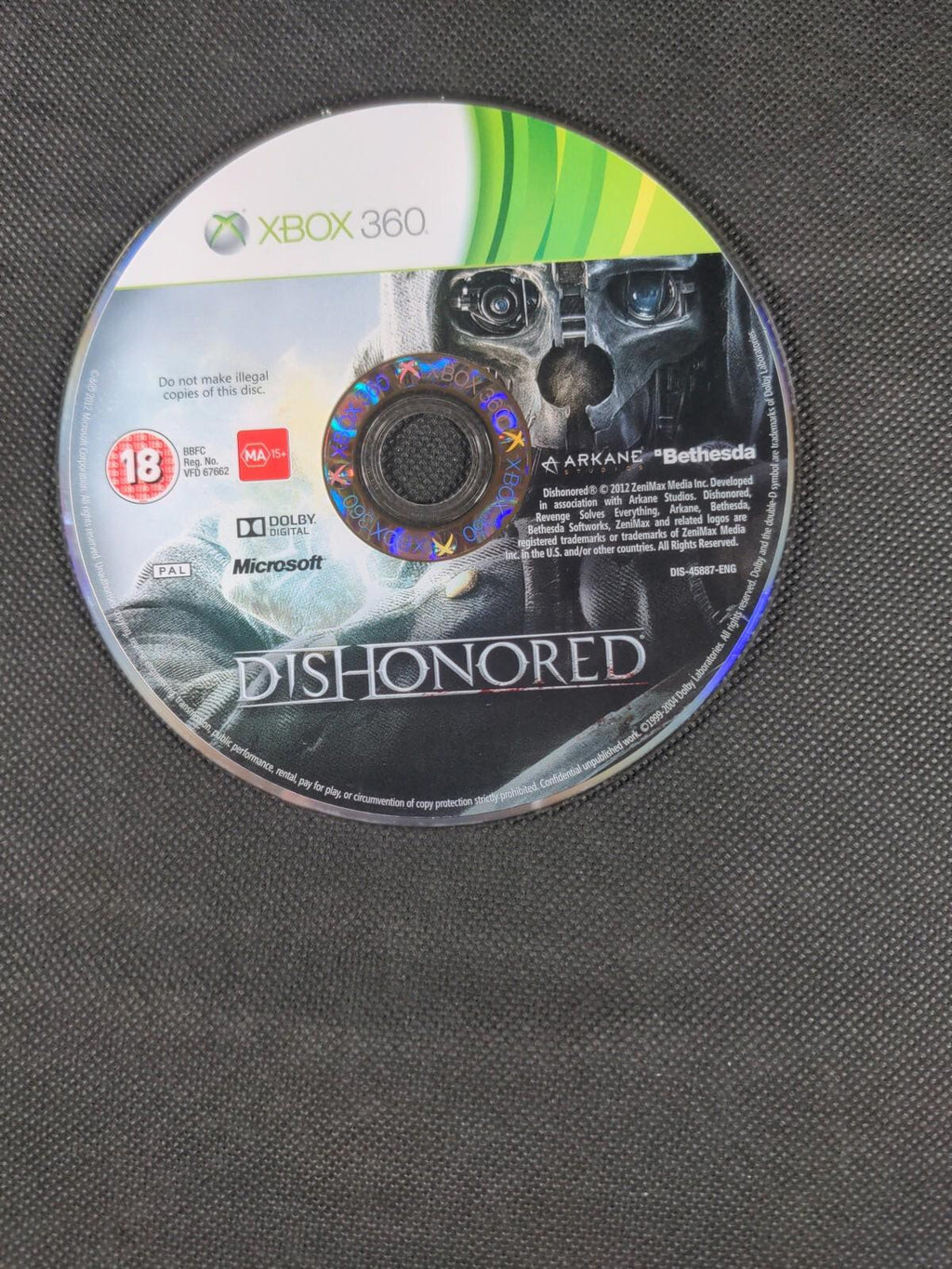 Dishonored Microsoft Xbox 360 UK PAL Region