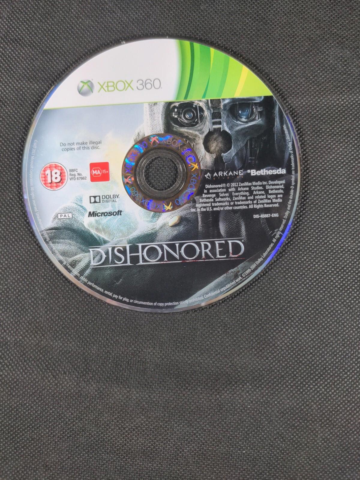 Dishonored Microsoft Xbox 360 UK PAL Region