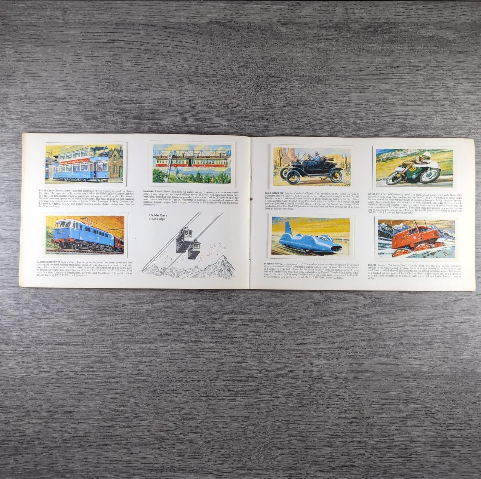 Brooke Bond Tea Picture Cards Album Transport Through The Ages Complete Set