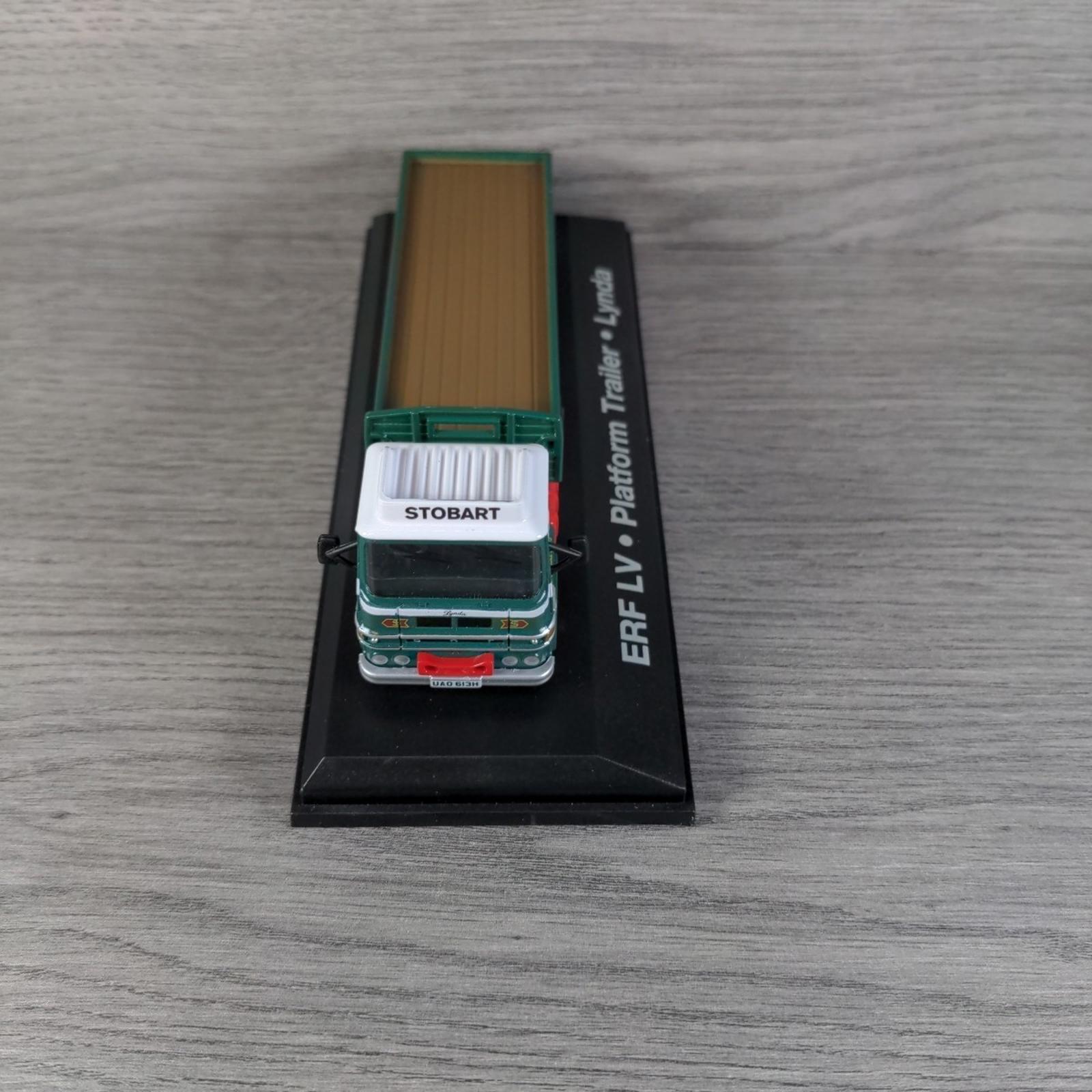 Atlas Editions Eddie Stobart ERF LV Platform Trailer Lynda 1:76 Die-Cast Model