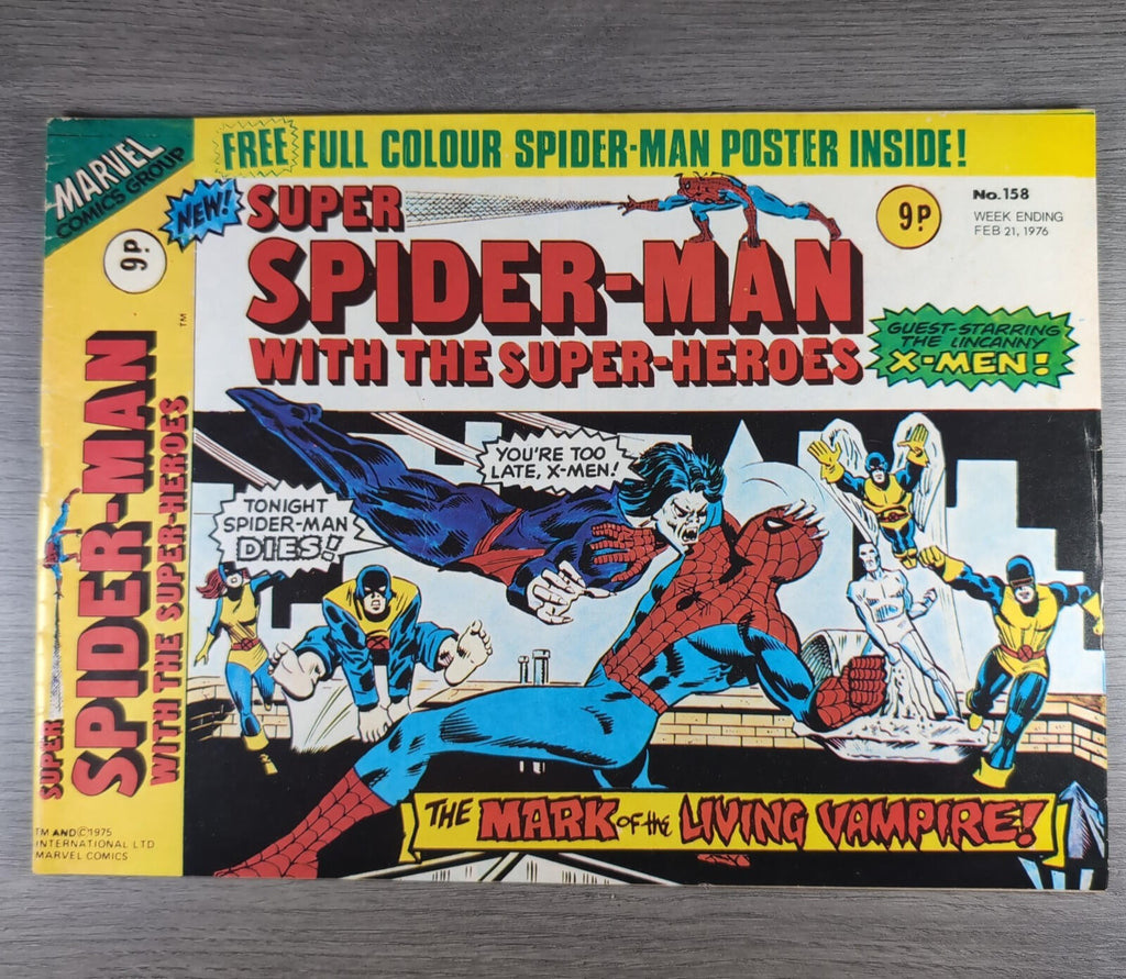 Super Spider-Man With The Super Heroes No. 158 Marvel Comics 21st February 1976