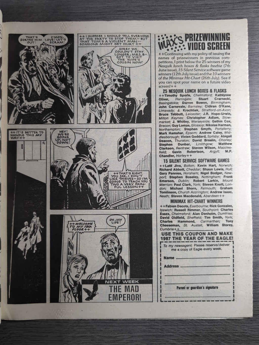 Eagle Comic Issue No. 250 3rd Jan 1987 Vintage Retro UK Comic