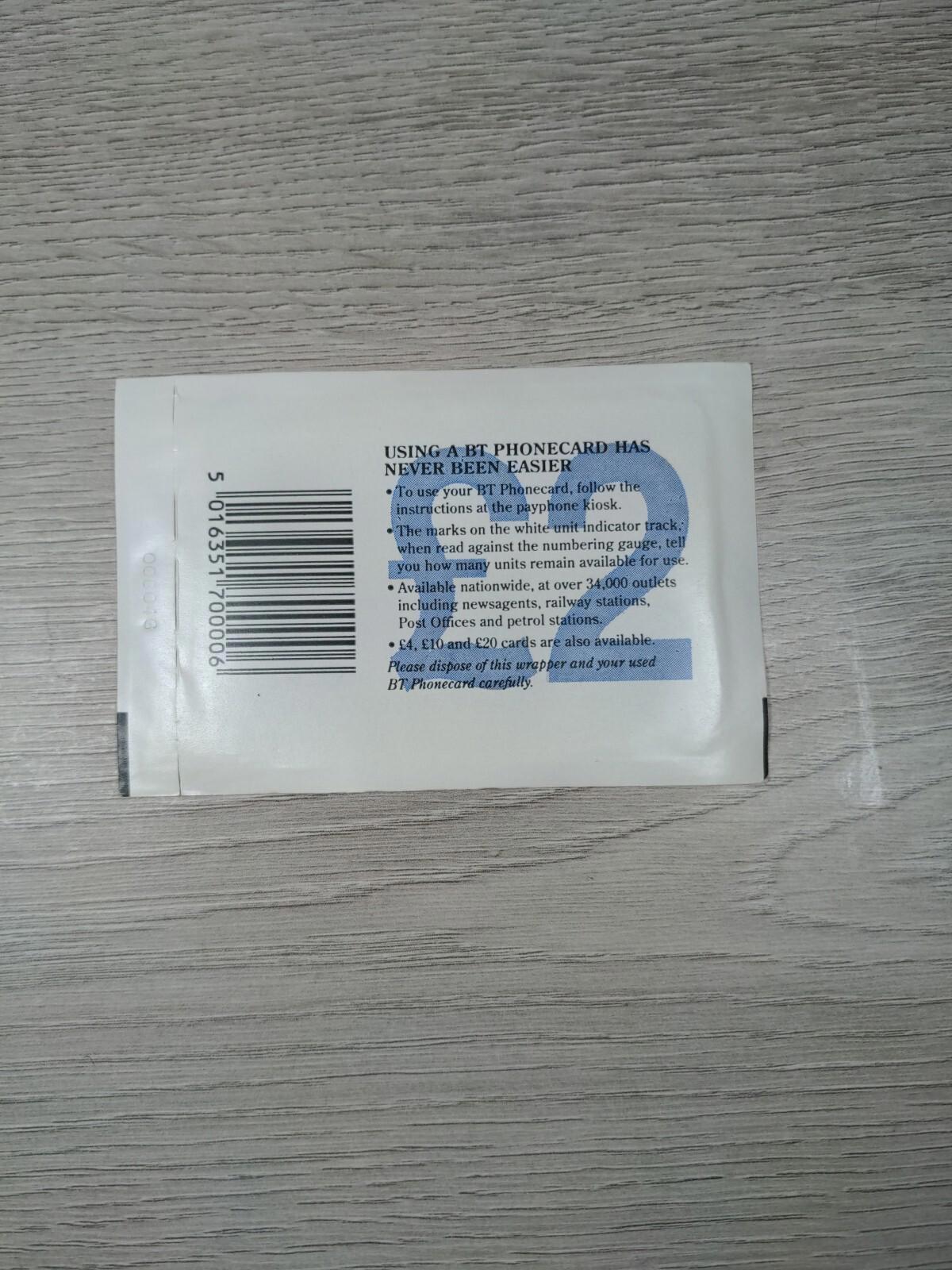 BT Phonecard 20 Units £2 Aladdin Unused Vintage Phonecard - Retrorama UK