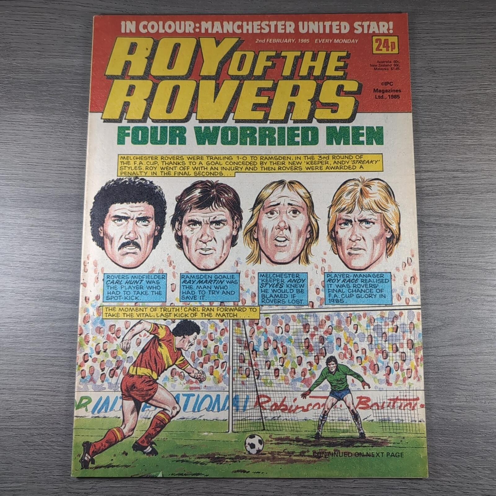 Roy of The Rovers 2nd February 1985 Vintage Comic IPC Magazines