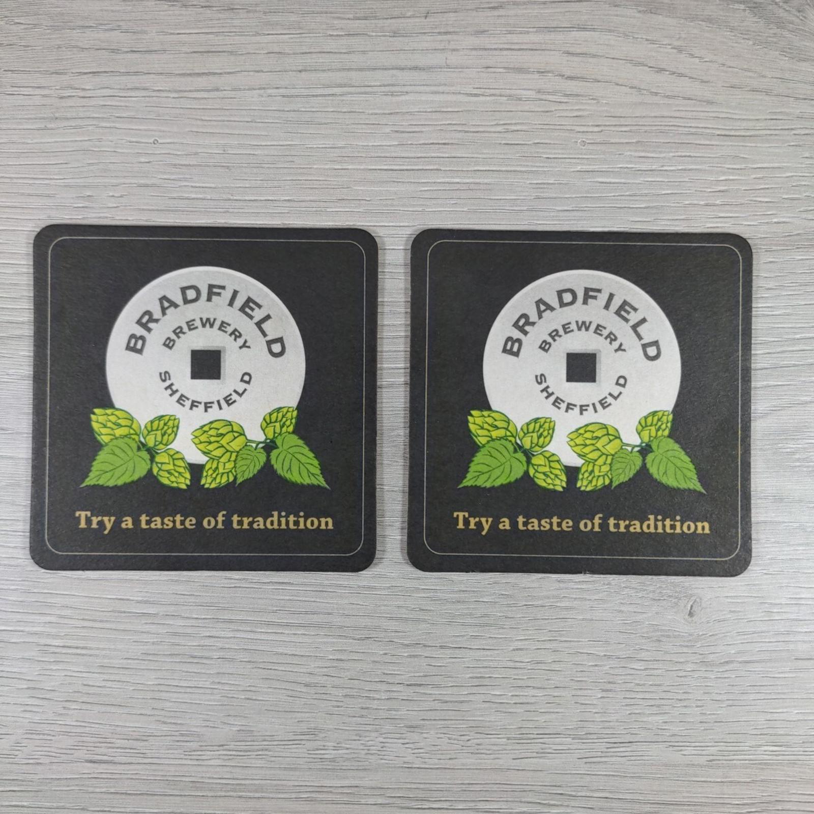 Bradfield Brewery 2 x Vintage Beer Mats Pub Bar Coaster Breweriana - Retrorama UK