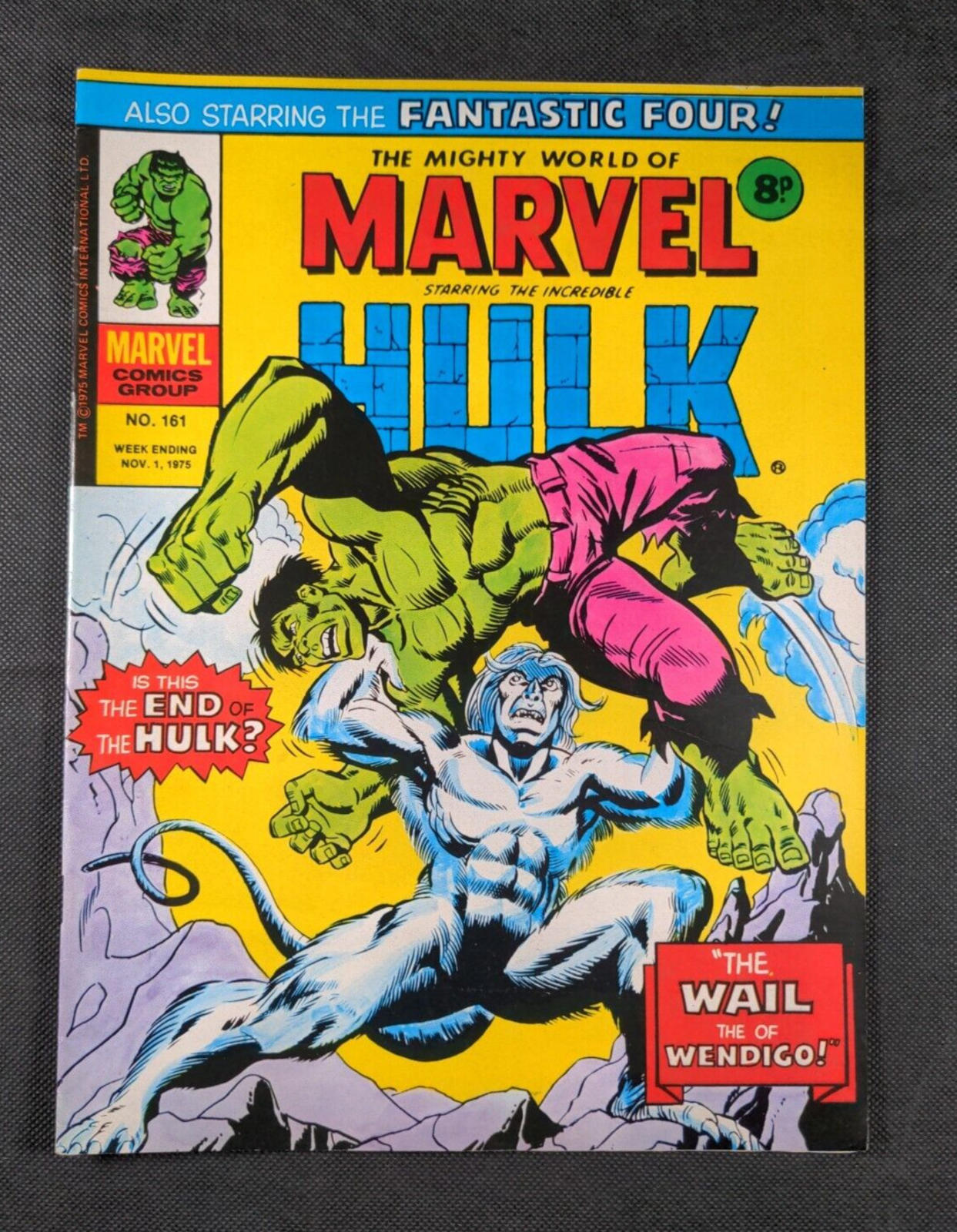 Mighty World of Marvel Issue No 161 November 1975 Marvel UK Vintage Comic