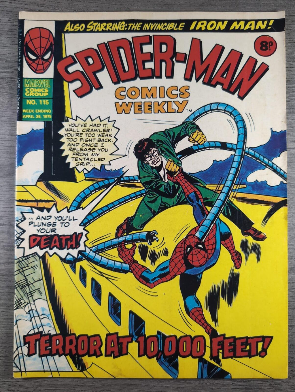 Spider-Man Comics Weekly No 115 Marvel Comics UK 25th April 1975 Vintage Comic