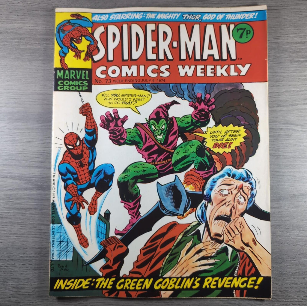 Spider-Man Comics Weekly No 73 Marvel Comics UK 6th July 1974 Vintage Comic