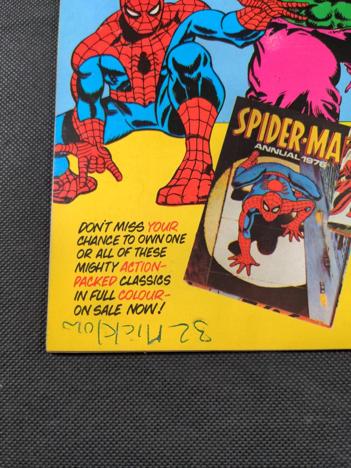 Mighty World of Marvel Issue No 162 November 1975 Vintage Marvel UK Comic
