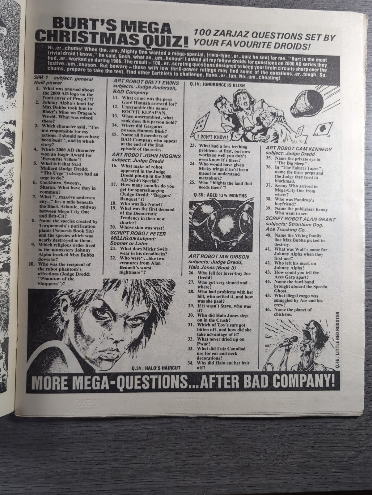 2000AD Prog 502 Featuring Judge Dread Comic 27th Dec 1986 Vintage Retro Comic