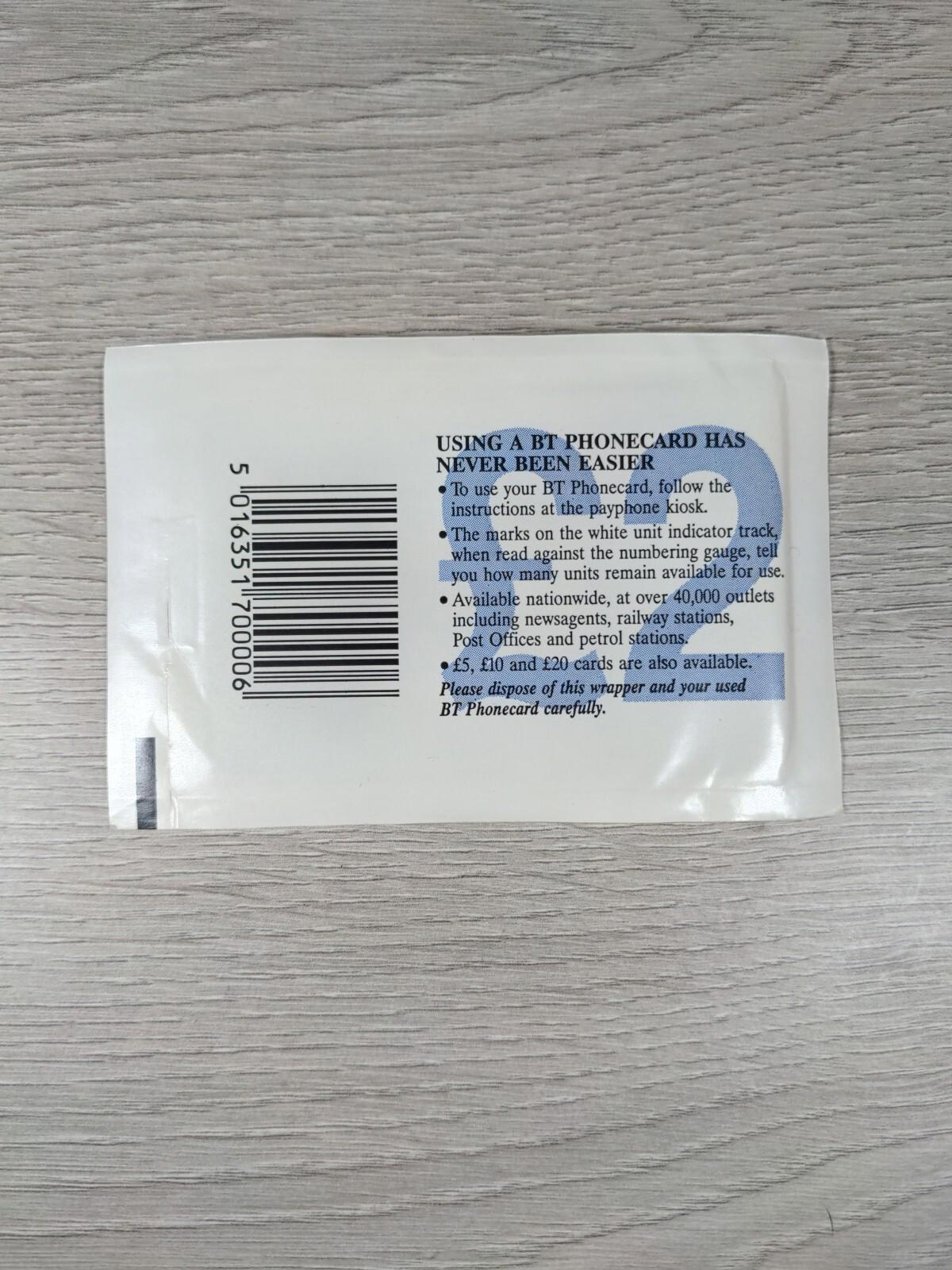 Phone Card England 1996 Alan Shearer £2 Vintage Phonecard Sealed & Unused