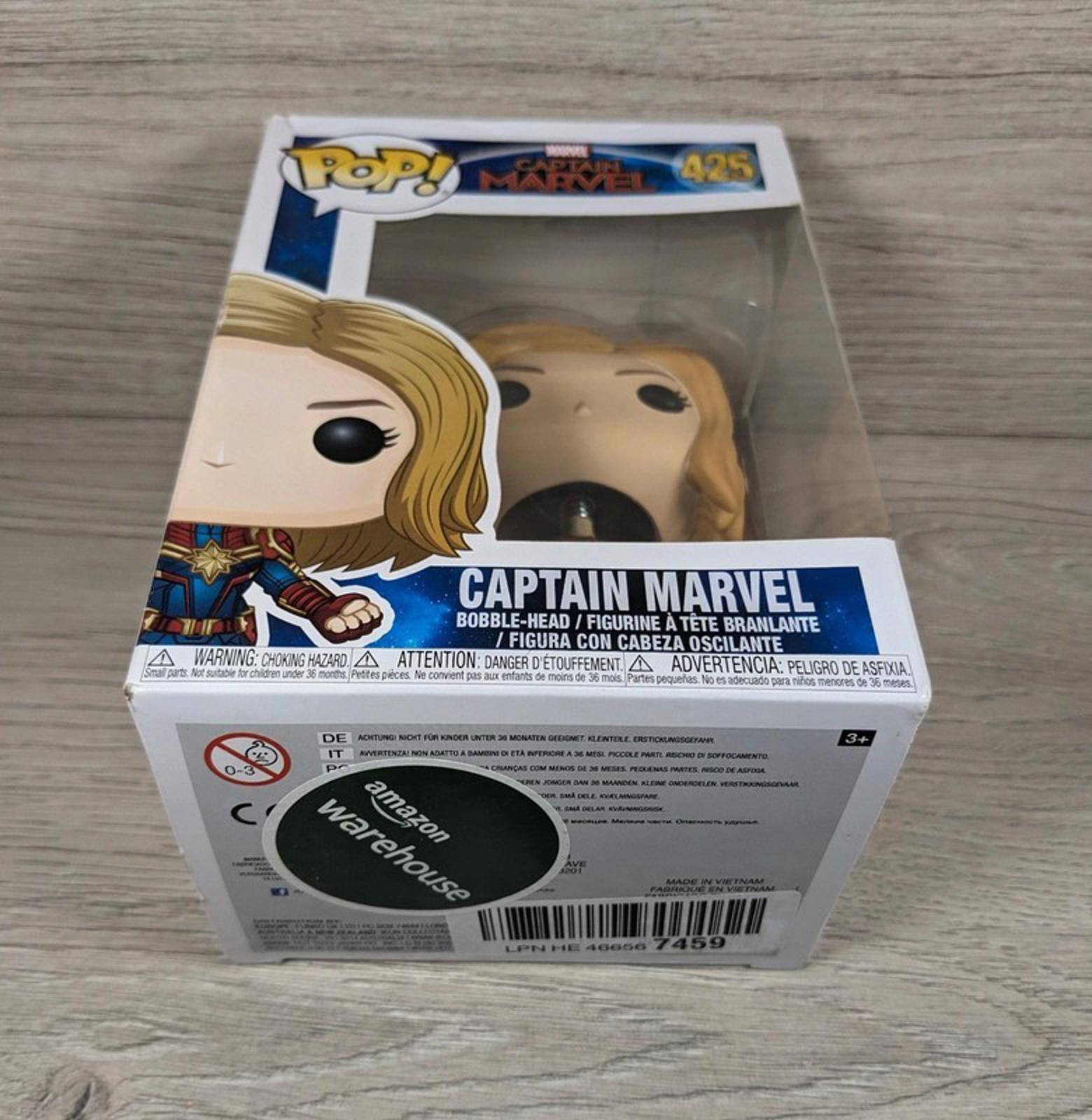 Funko Pop Captain Marvel No 425 Toy Bobble Head Figure - Retrorama UK