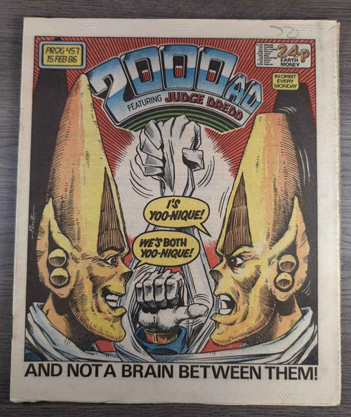2000AD Prog 457 Featuring Judge Dread Comic 15th Feb 1986 Vintage Retro Comic
